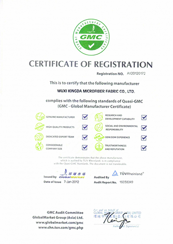  Gmc – Certificado de fabricante global 